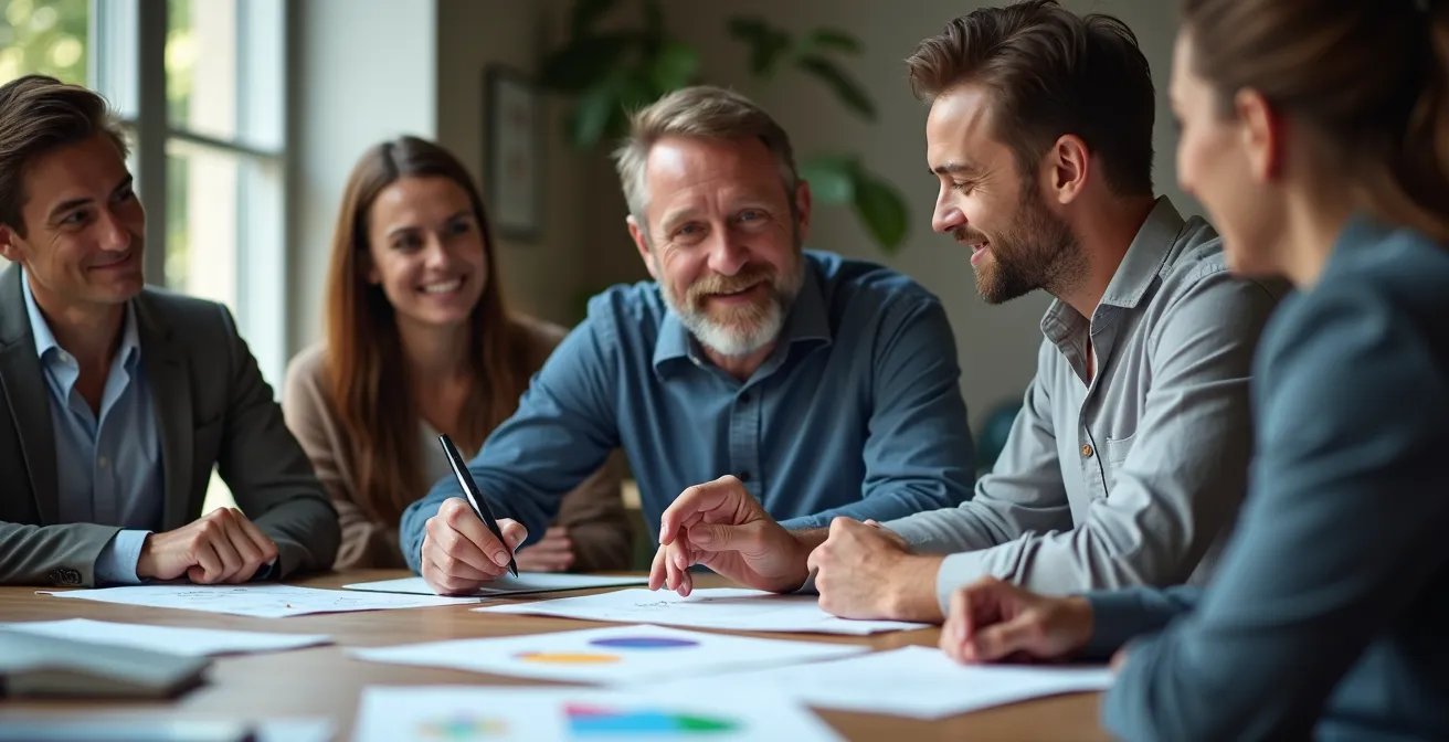 Mensgerichte opname van strategische teamsessie in Belgisch bedrijf