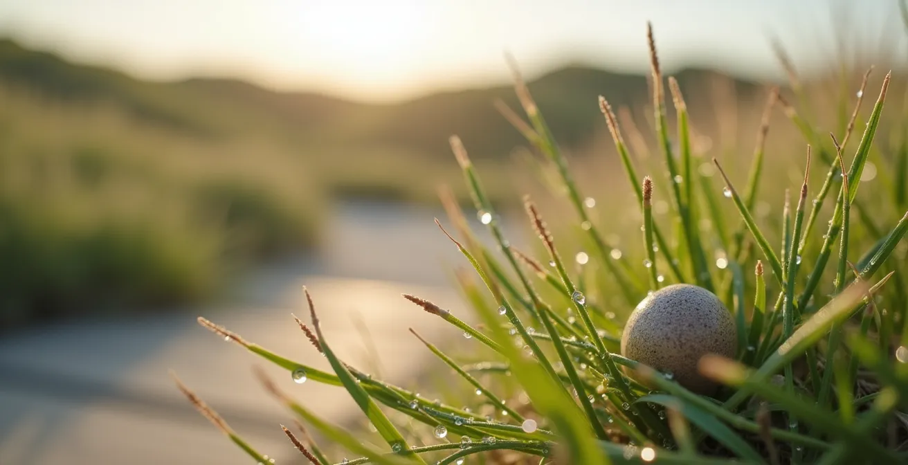 Houten vlonderpad door beschermde duinen met informatiebord over broedvogels