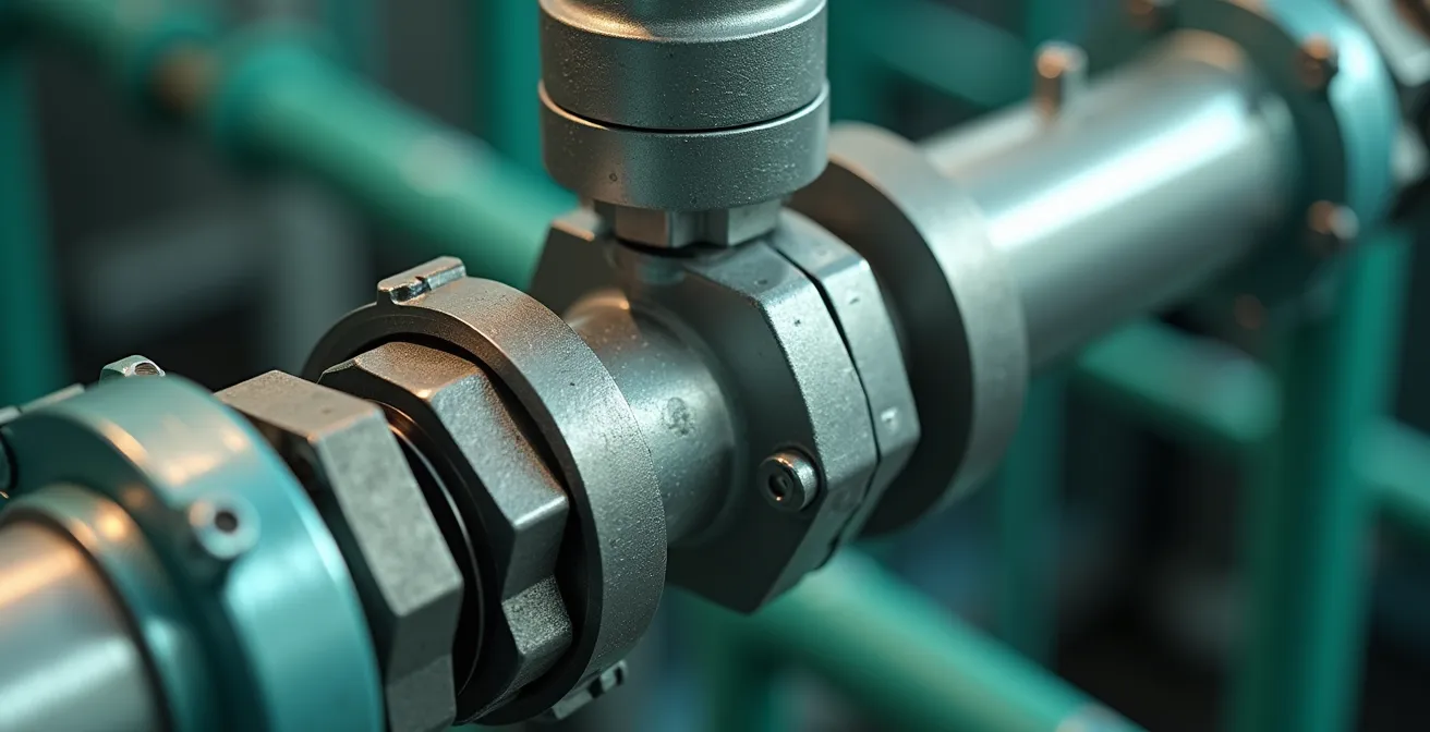 Engineers werken aan waterstofinfrastructuur in moderne havenfaciliteit